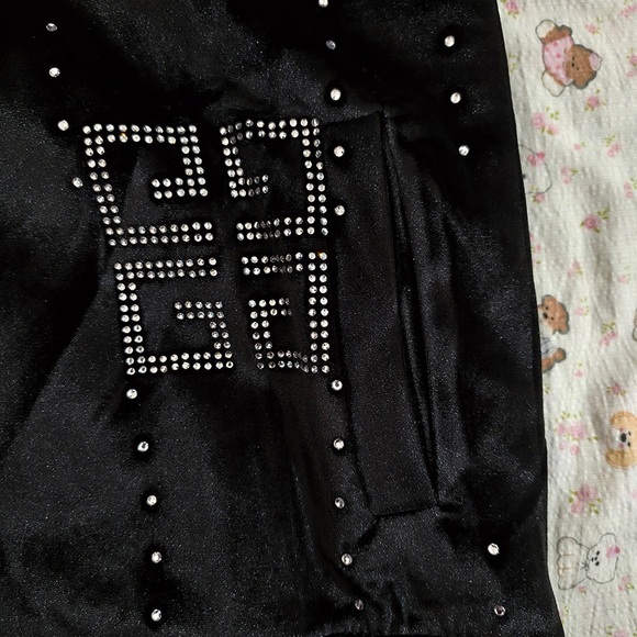 Givenchy Rhinestone Logo Velvet Jacket - Picture 6 of 16